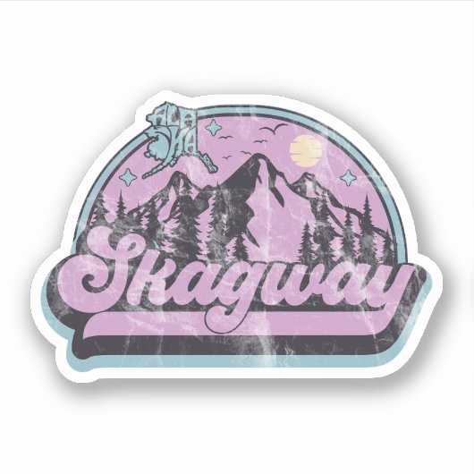 Skagway, Alaska Sticker (Voorkant)