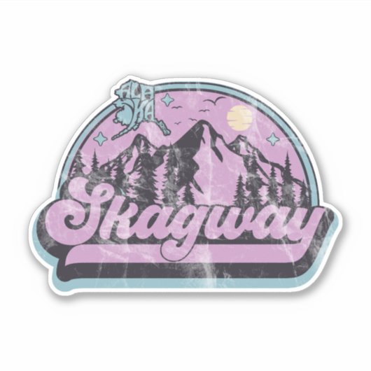 Skagway, Alaska Sticker (Voorkant)