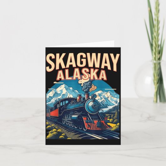 Skagway Alaska Stoomtrein Gateway Klondike Kaart (Voorkant)