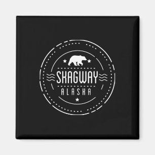 Skagway Alaska T-shirt Met Beer  Magneet