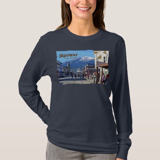 Skagway Dames Long Hoeve T-shirt (Voorkant)