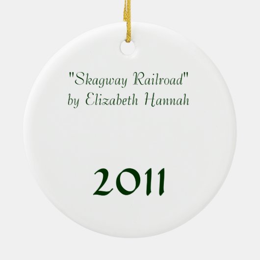 Skagway Railroad Ornament (Achterkant)