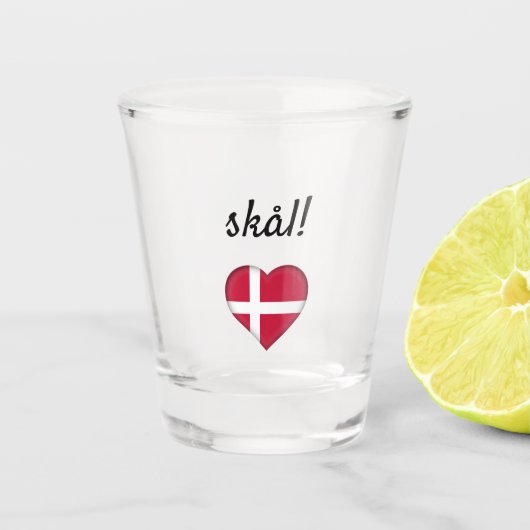 skål (Deense toast) Shot Glas (Voorkant)