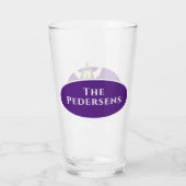 Skål en gehoornde Vikinghelm Glas (Achterkant)