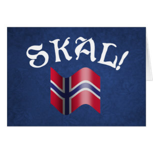 Skal Norwegian Flag Norway Drink Toast