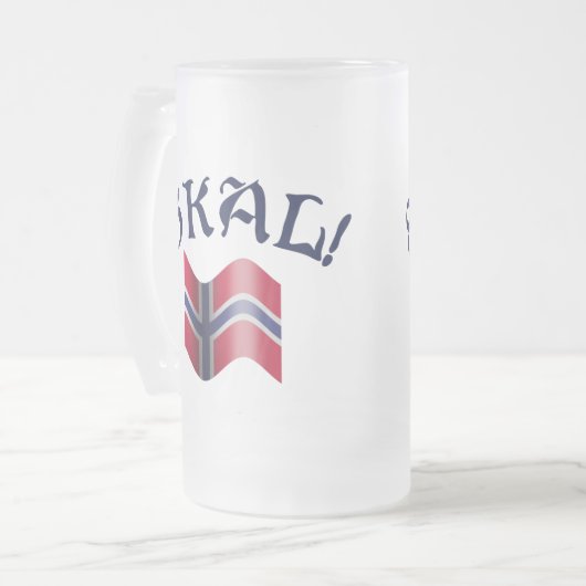 Skal Norwegian Flag Norway Drink Toast Matglas Bierpul (Voorkant links)