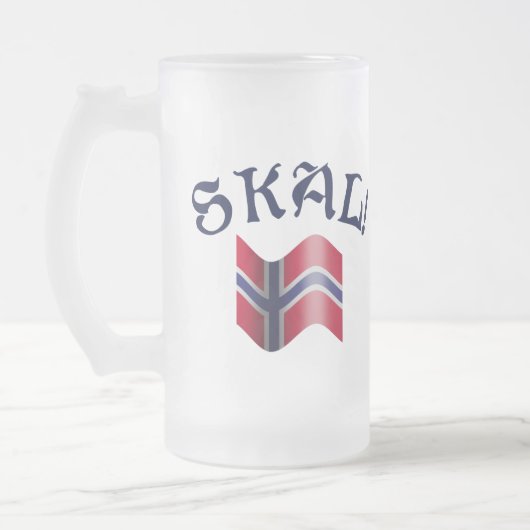 Skal Norwegian Flag Norway Drink Toast Matglas Bierpul (Links)