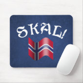 Skal Norwegian Flag Norway Drink Toast Muismat (Met muis)