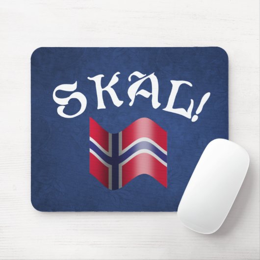 Skal Norwegian Flag Norway Drink Toast Muismat (Met muis)