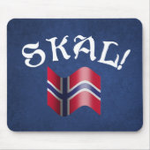 Skal Norwegian Flag Norway Drink Toast Muismat (Voorkant)
