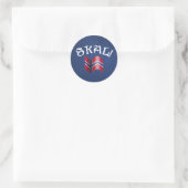 Skal Norwegian Flag Norway Drink Toast Ronde Sticker (Tas)