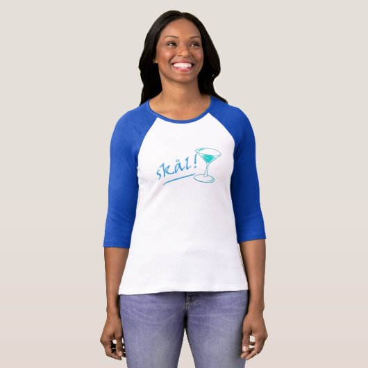 Skal. Scandinavische Drink toast T-shirt (Voorkant volledig)