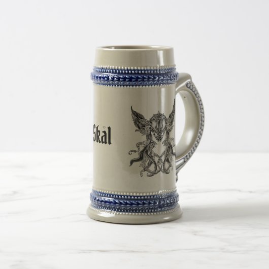 Skal Valkyrie Beer Stein Bierpul (Voorkant rechts)