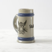Skal Valkyrie Beer Stein Bierpul (Voorkant links)
