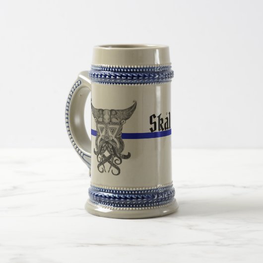 Skal Viking - Thin Blue Line Bierpul (Voorkant links)