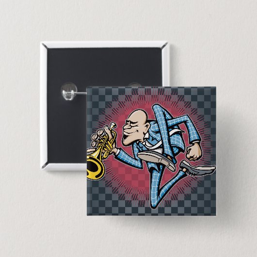 Skamania Vierkante Button 5,1 Cm (Voorkant /achterkant)