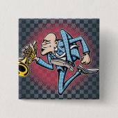 Skamania Vierkante Button 5,1 Cm (Voorkant)