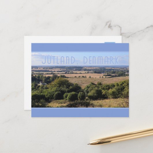 Skamlingsbanken, Zuid-Jutland, Denemarken Briefkaart (Voorkant / Achterkant in situ)