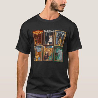 Skandar Karakter Portretten meisje retro T-shirt