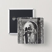 Skanderbeg Vierkante Button 5,1 Cm (Voorkant /achterkant)