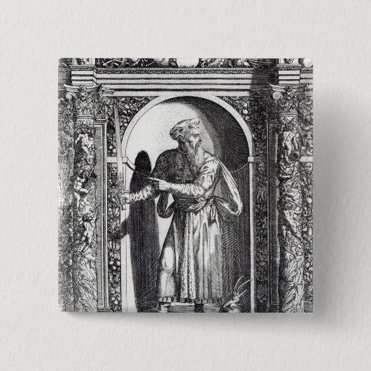 Skanderbeg Vierkante Button 5,1 Cm (Voorkant)