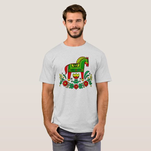Skandinavisch Paard Dala! T-shirt (Voorkant volledig)