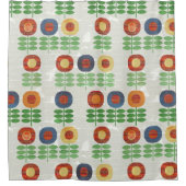 skandinavisches Blumendesign Douchegordijn (Voorkant)