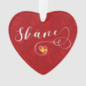 Skåne Flag Heart, Zweden, Scania Ornament (achterkant)
