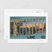 Skaneateles Lake, New York - grote letterscènes Briefkaart (Voorkant / Achterkant)