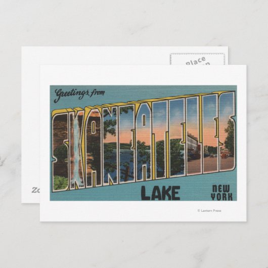 Skaneateles Lake, New York - grote letterscènes Briefkaart (Voorkant / Achterkant)