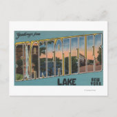 Skaneateles Lake, New York - grote letterscènes Briefkaart (Voorkant)
