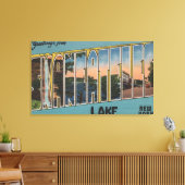 Skaneateles Lake, New York - grote letterscènes Canvas Afdruk (Insitu (Woonkamer))