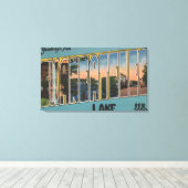 Skaneateles Lake, New York - grote letterscènes Canvas Afdruk (Insitu (Houten vloer))