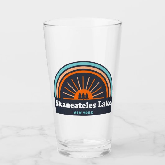 Skaneateles Lake New York Rainbow Glas (Voorkant)