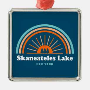 Skaneateles Lake New York Rainbow Metalen Ornament