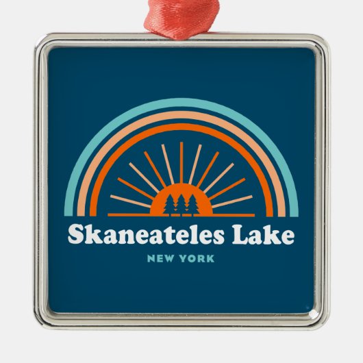 Skaneateles Lake New York Rainbow Metalen Ornament (Voorkant)