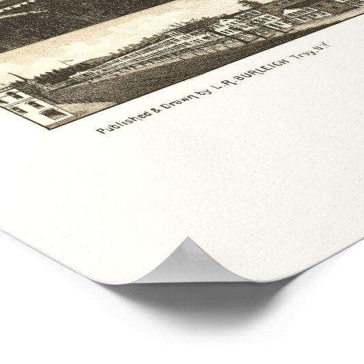 Skaneateles, NY Panoramic Map - 1884 Poster (Hoek)