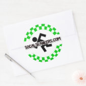 Skankin' (Wit) Ronde Sticker (Envelop)