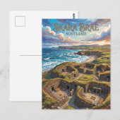 Skara Brae Schotland Briefkaart (Voorkant / Achterkant)