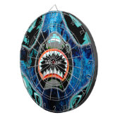 Skark Mania Funny Cartoon Illustratie Dartbord (Voorkant Rechts)