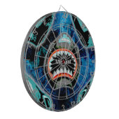 Skark Mania Funny Cartoon Illustratie Dartbord (Voorkant Links)