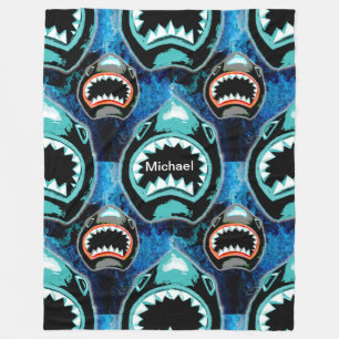 Skark Mania Funny Cartoon Illustratie Fleece Deken