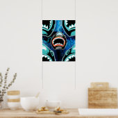 Skark Mania Funny Cartoon Illustratie Poster (Keuken)