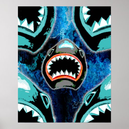 Skark Mania Funny Cartoon Illustratie Poster (Voorkant)