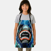 Skark Mania Funny Cartoon Illustratie Schort (Insitu)