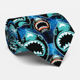 Skark Mania Funny Cartoon Illustratie Stropdas