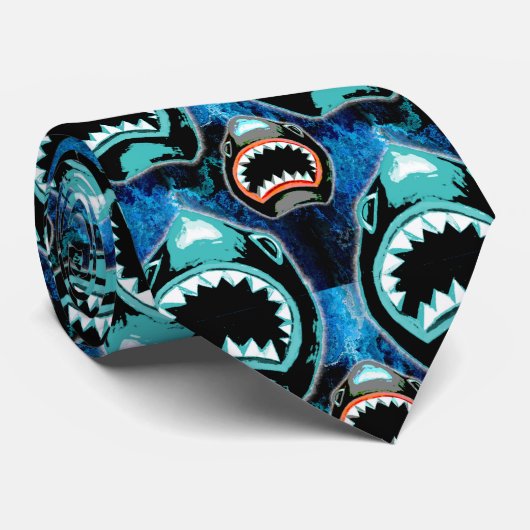 Skark Mania Funny Cartoon Illustratie Stropdas (Opgerold)