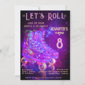 Skate Birthday Party Invitation Kaart (Voorkant)