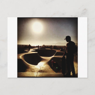 skate boarding in hollywood briefkaart