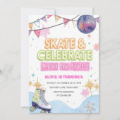 Skate & Celebrate Under the Lights Kids Birthday Kaart (Voorkant)